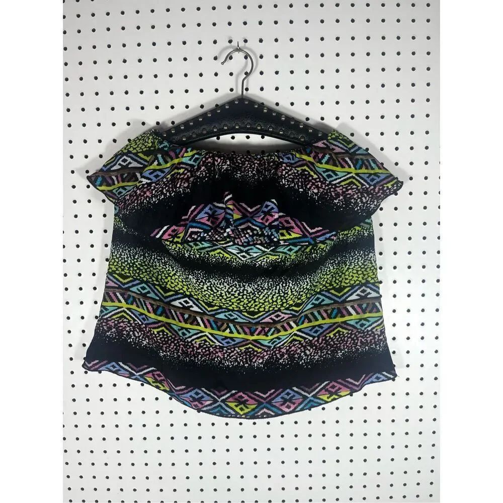 Ocean Drive multi pattern halter top cover up top size s